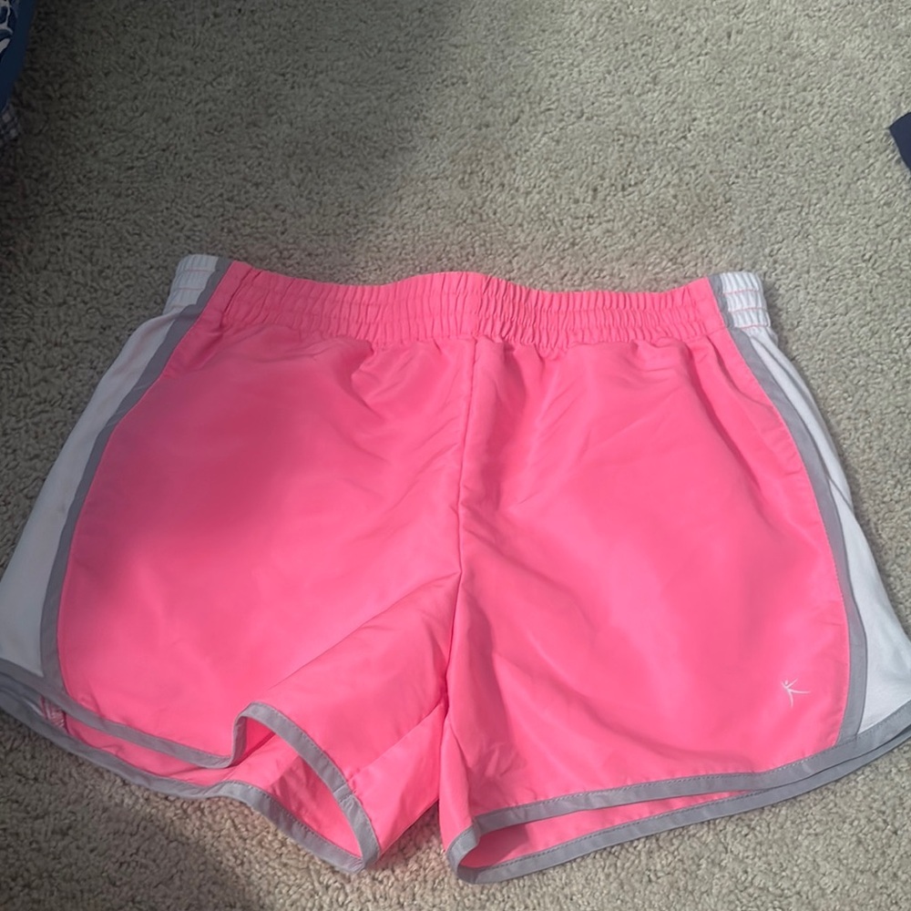 Danskin Now Women's Vibrant Pink and White Sports Shorts